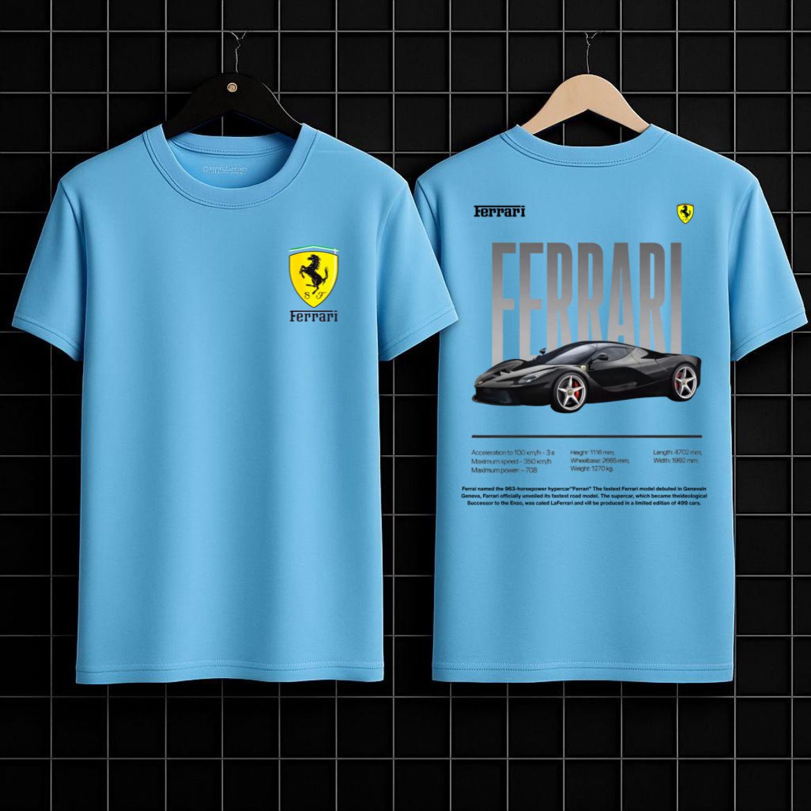 Ferrari Supercar Heritage Graphic Tee – Performance Legacy Edition